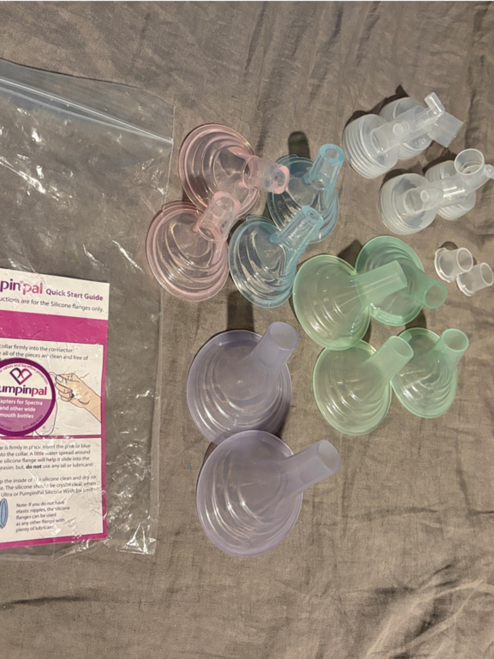 PumpinPal premium angled breast pump flanges